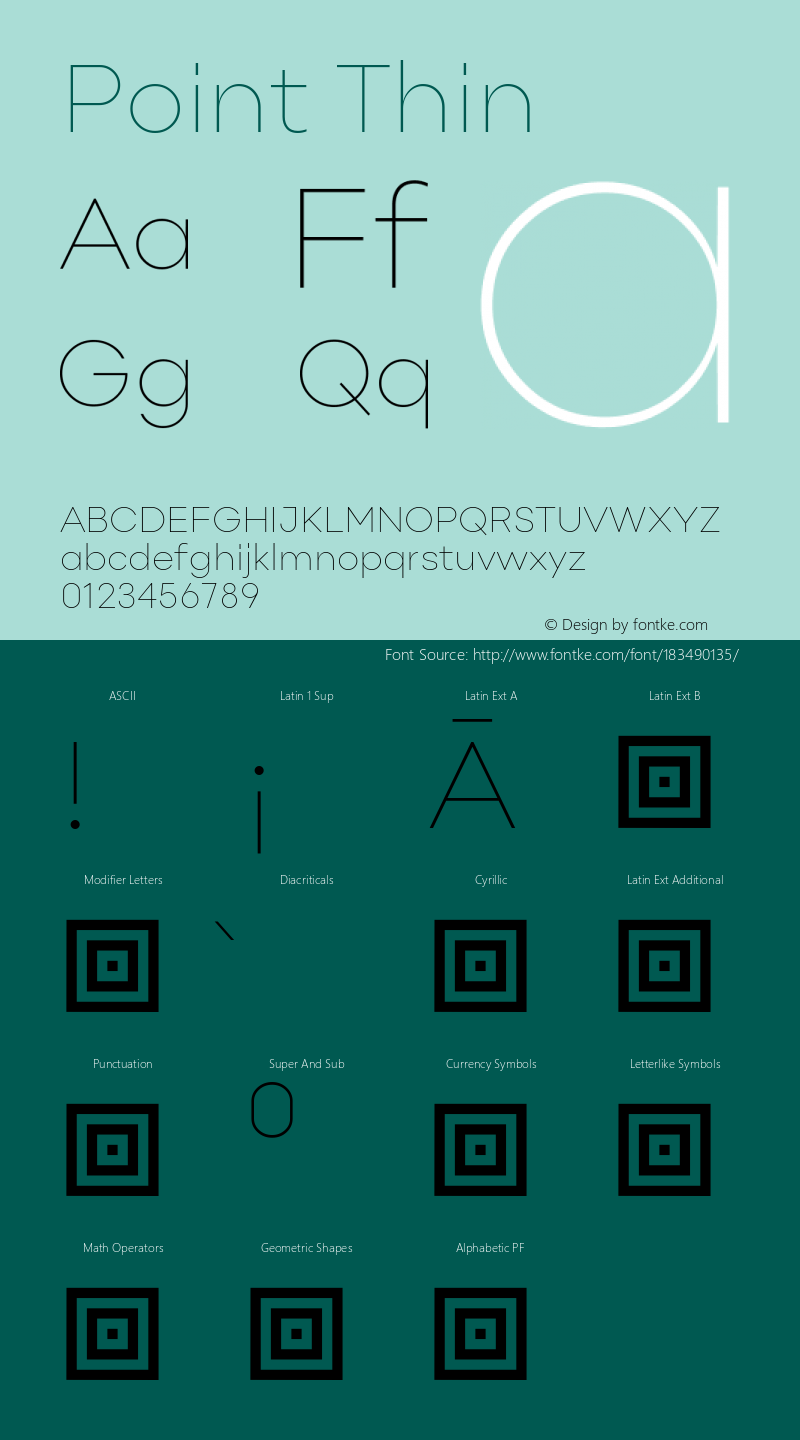 Point Thin Version 1.000;PS 001.000;hotconv 1.0.88;makeotf.lib2.5.64775图片样张