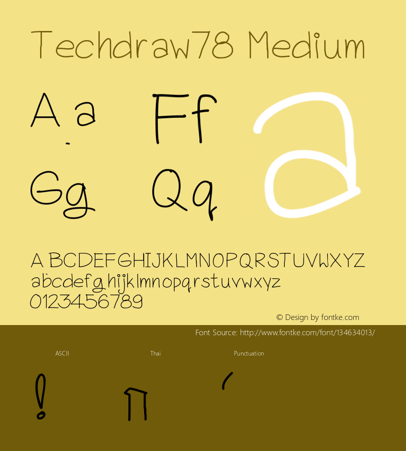 Techdraw78 Version 001.000 Font Sample