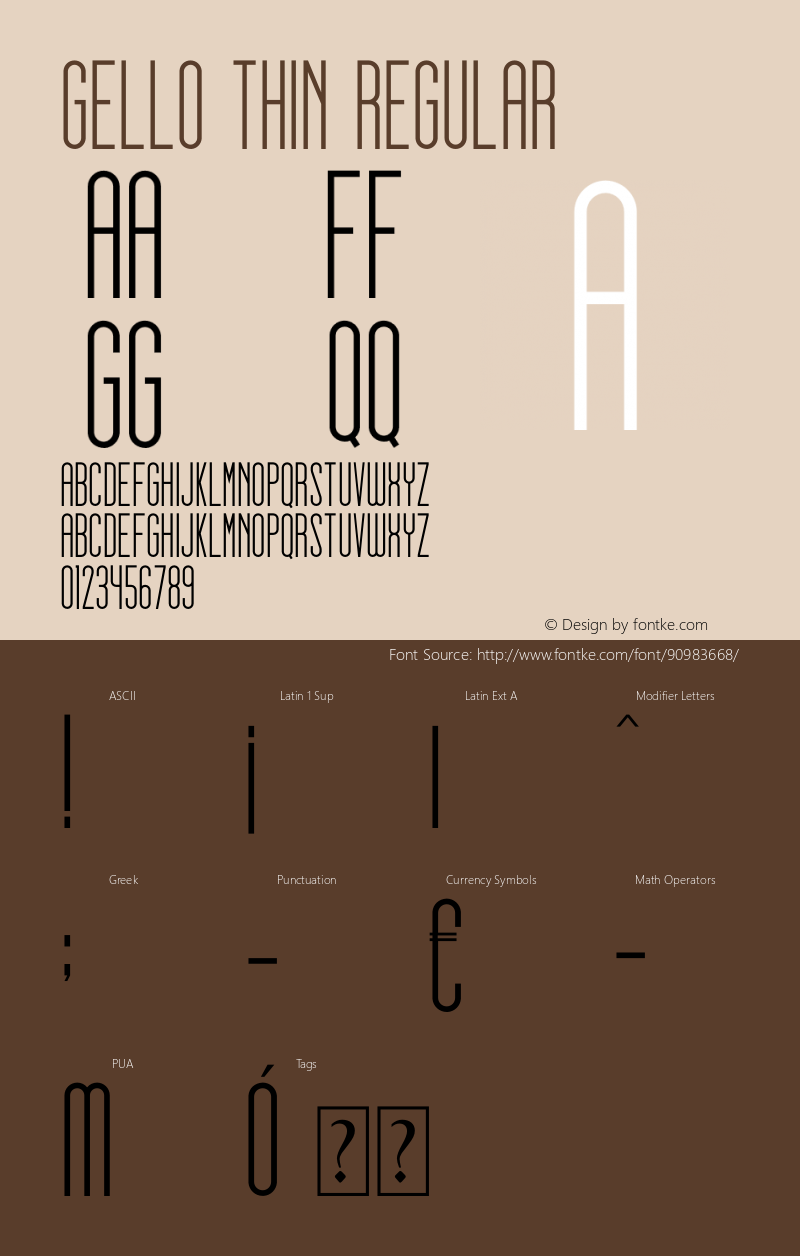 gello thin Version 1.00;August 11, 2020;FontCreator 12.0.0.2546 64-bit Font Sample