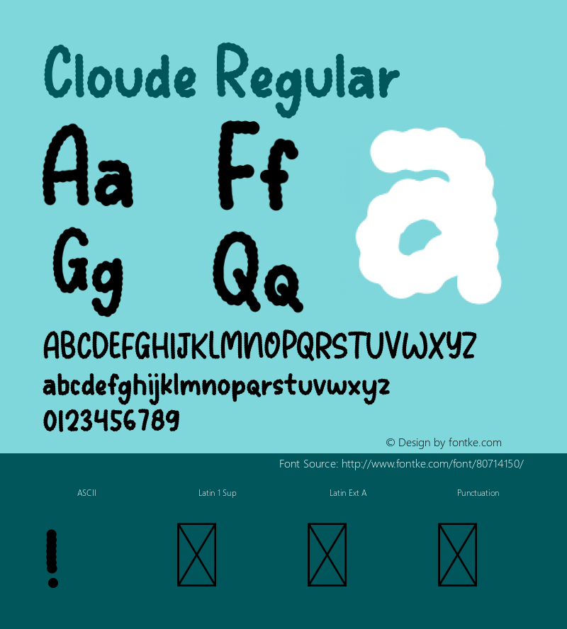 Cloude Version 1.005;Fontself Maker 3.5.2 Font Sample