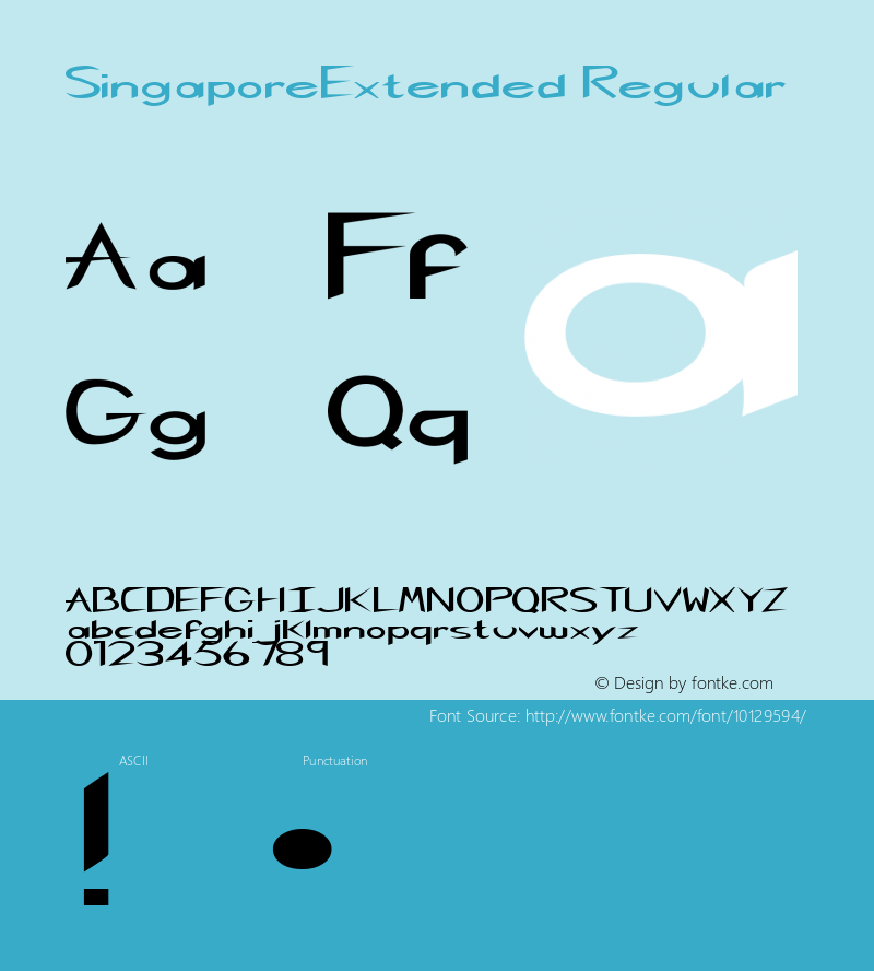 SingaporeExtended Regular Rev. 003.000 Font Sample