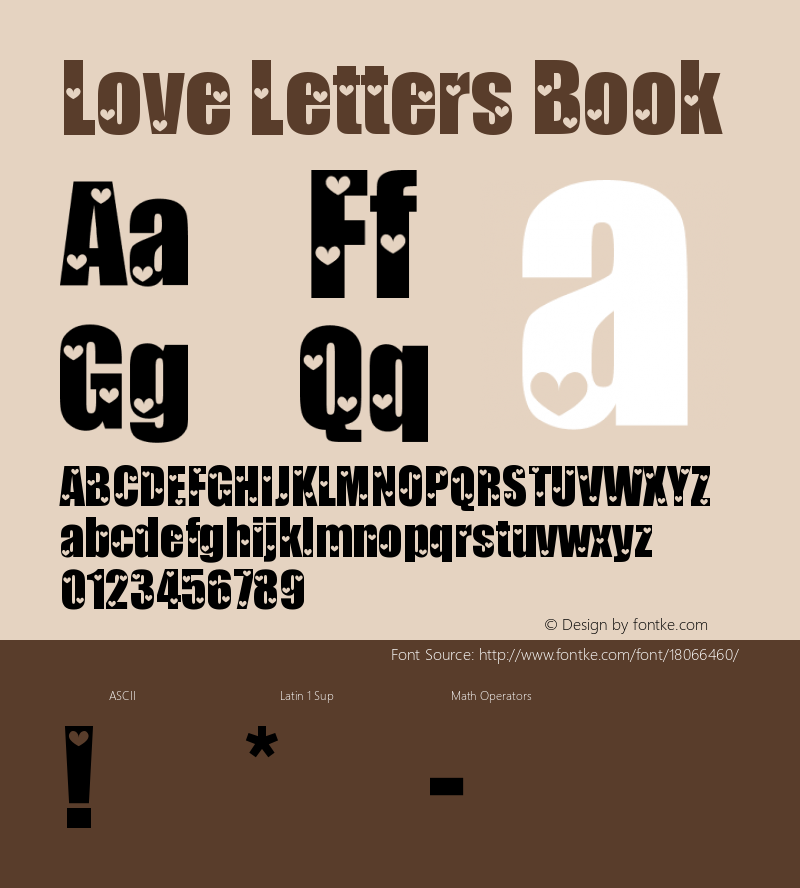 Love Letters Book Version 1999; 1.1     www.st Font Sample