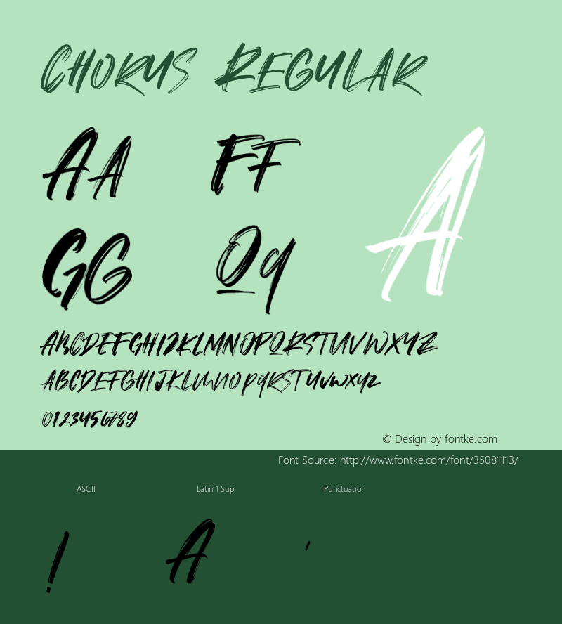 Chorus-Regular Version 1.003;Fontself Maker 3.0.2 Font Sample