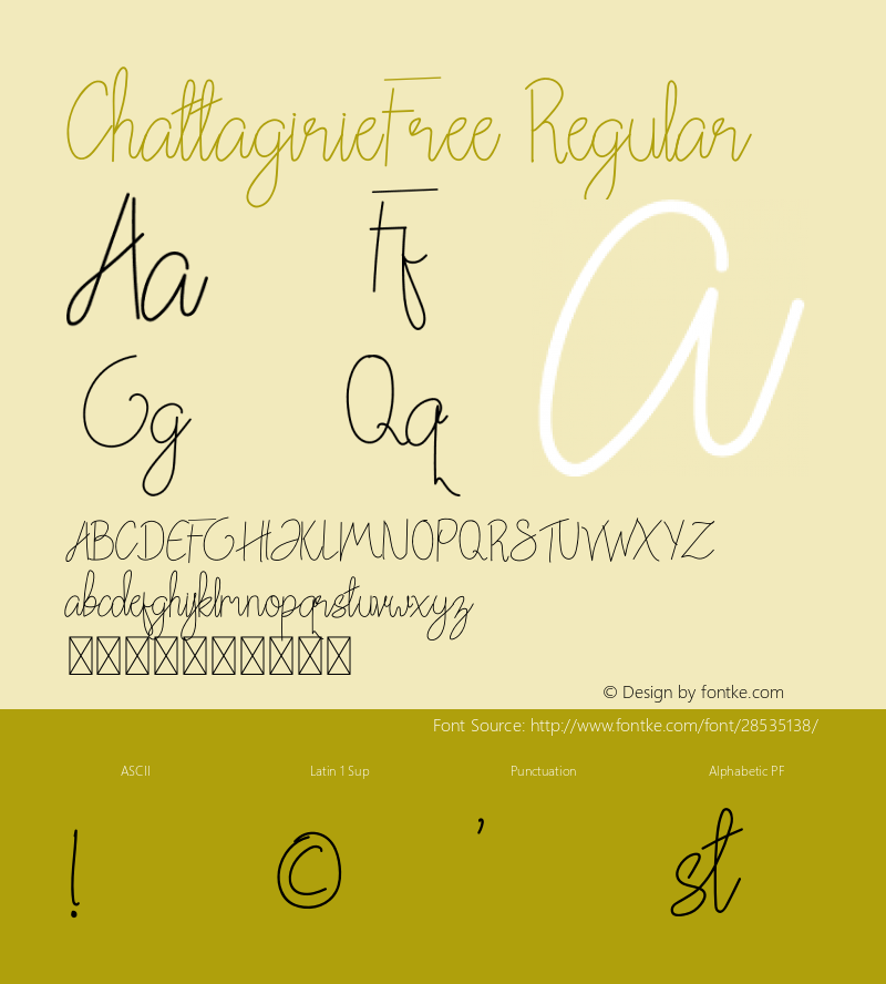 ChattagirieFree Version 1.002;Fontself Maker 3.1.1 Font Sample
