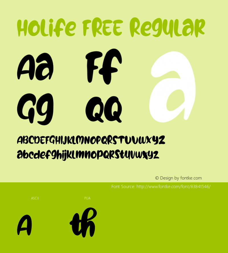 Holife FREE Version 1.000 Font Sample