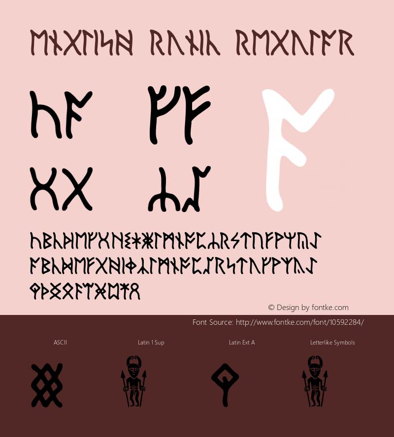 English Runic Regular Version 1.0 Font Sample