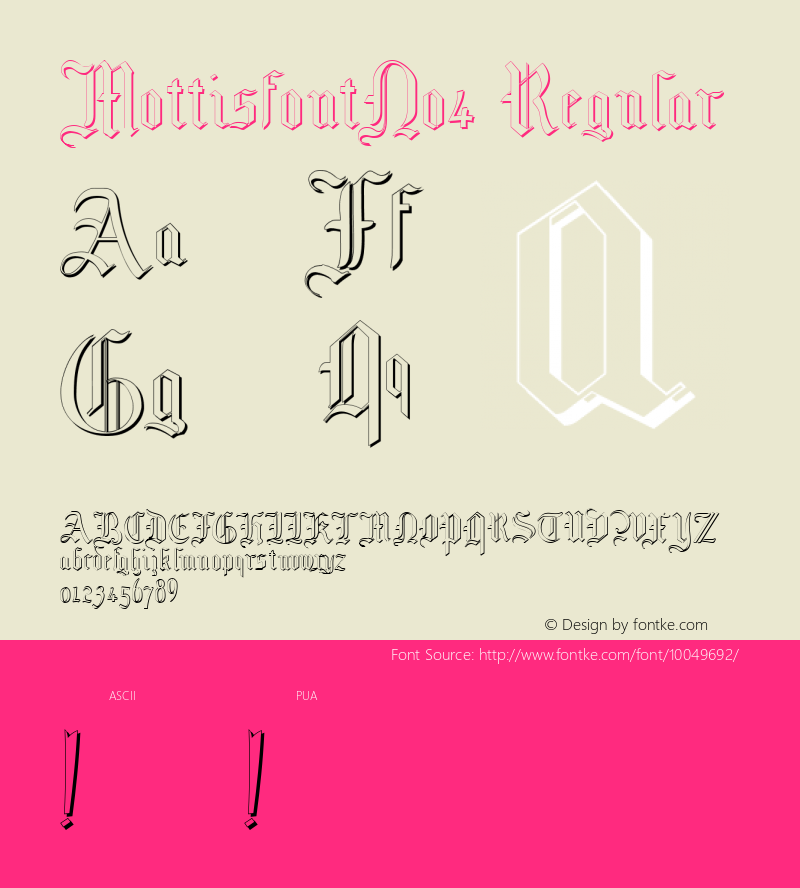 MottisfontNo4 Regular 001.003 Font Sample