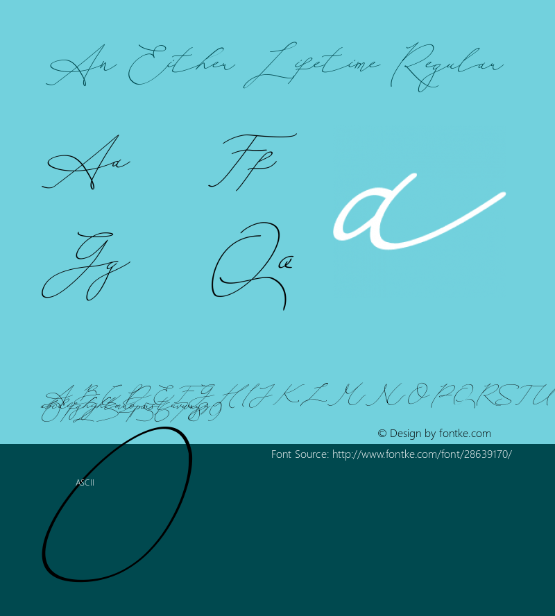 An Either Lifetime Version 1.00;February 24, 2019;FontCreator 11.5.0.2427 64-bit Font Sample