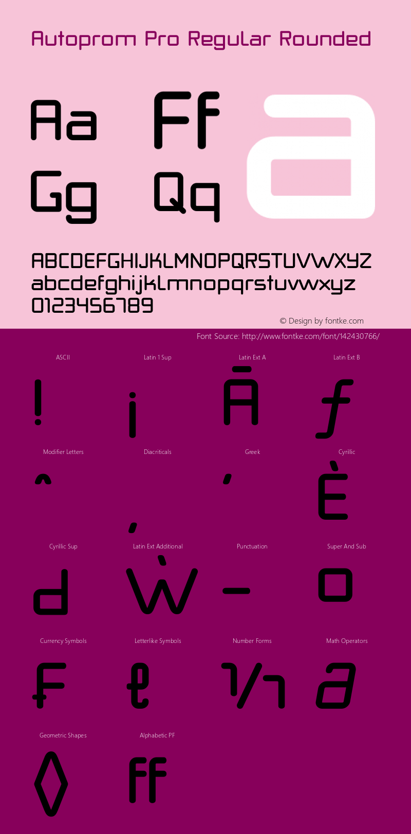 AutopromPro-Rounded Version 1.100 | wf-rip DC20200825 Font Sample