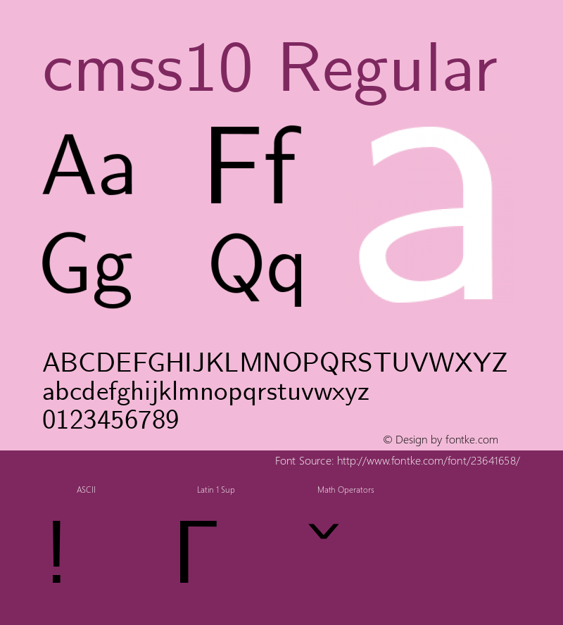 cmss10 0.0 Font Sample