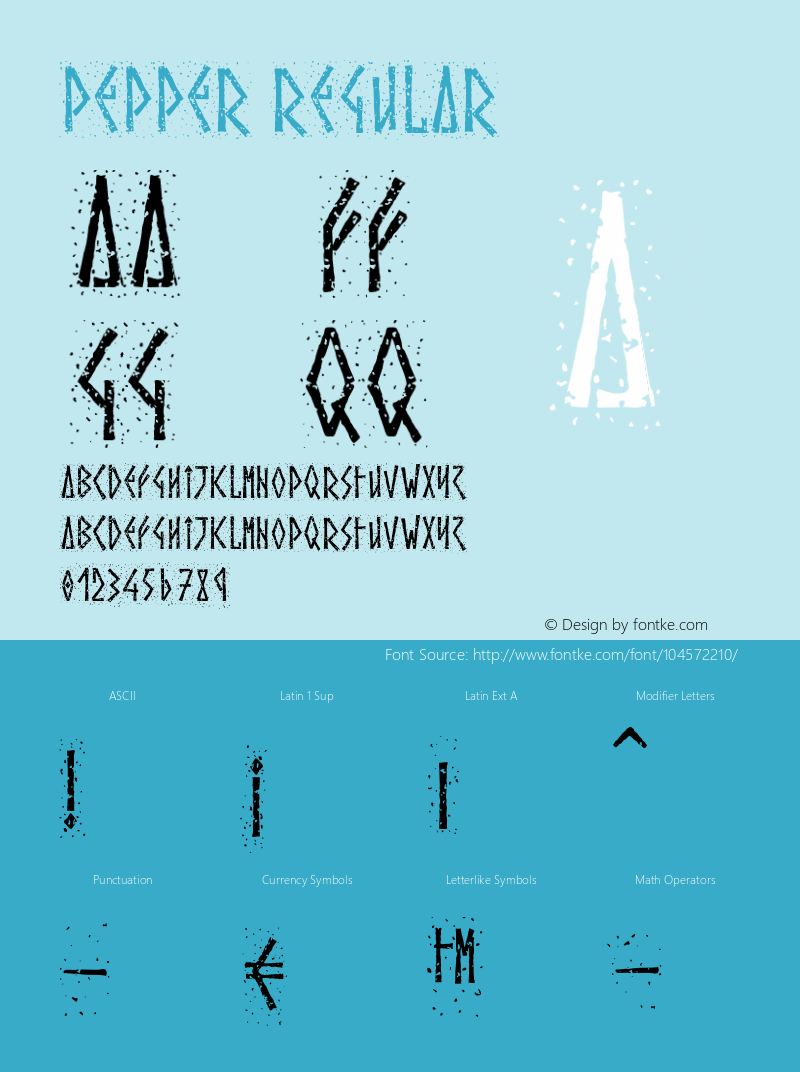 Pepper W05 Regular Version 4.70 Font Sample