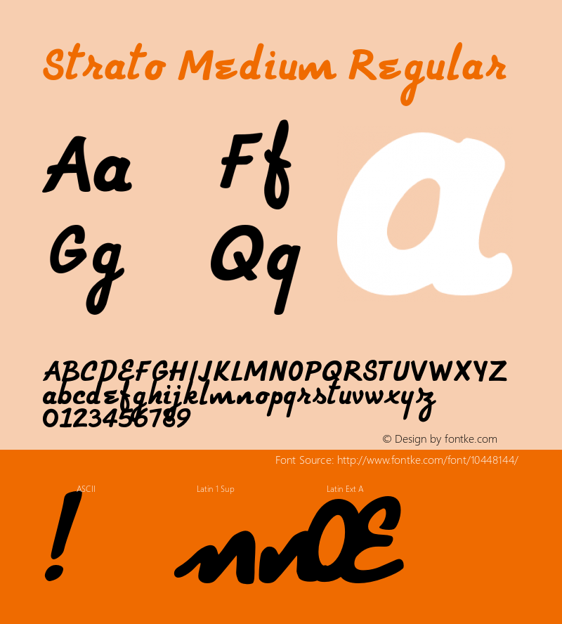 Strato Medium Regular Version 1.001;PS 001.001;hotconv 1.0.56;makeotf.lib2.0.21325 Font Sample