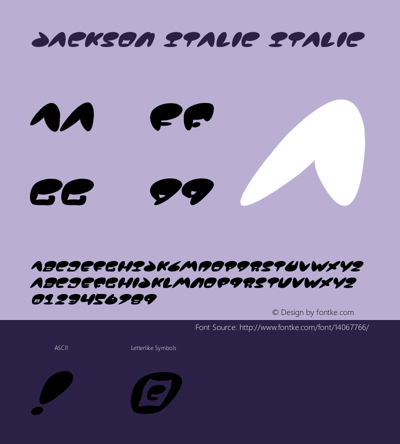 Jackson Italic Italic Version 2 Font Sample