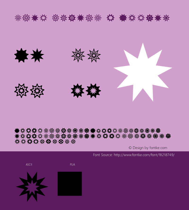 Star Things 3 Normal 1.0 - November 2005 - freeware font Font Sample