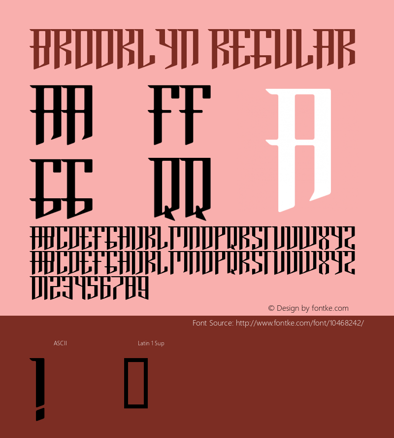 Brooklyn Regular Version 1.00 2013 Font Sample