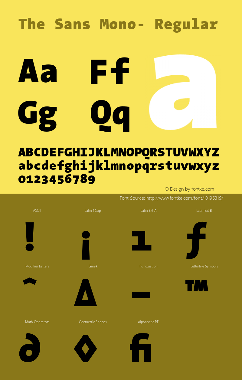 The Sans Mono- Regular 001.000 Font Sample