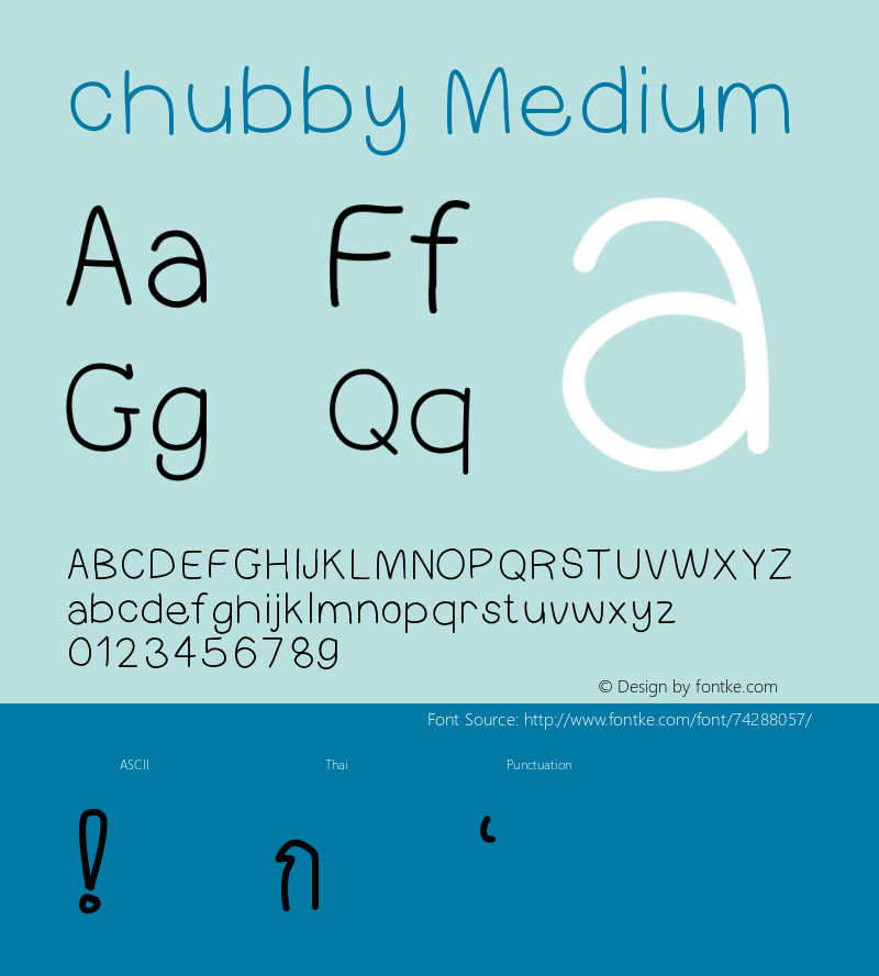 chubby Version 001.000 Font Sample