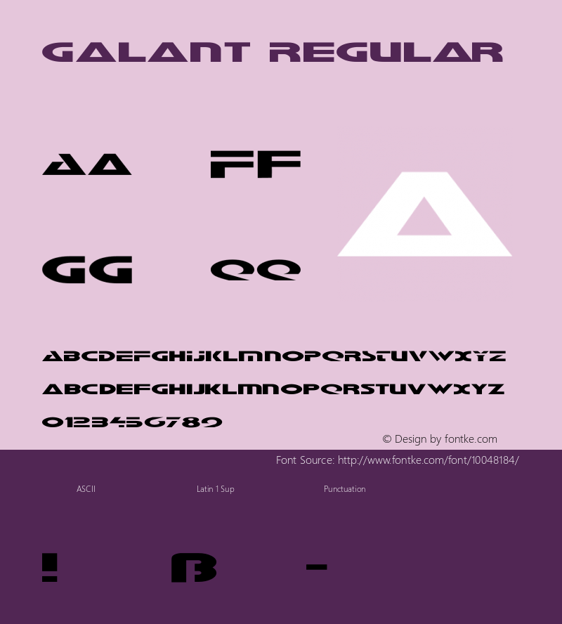 Galant Regular 1 Font Sample