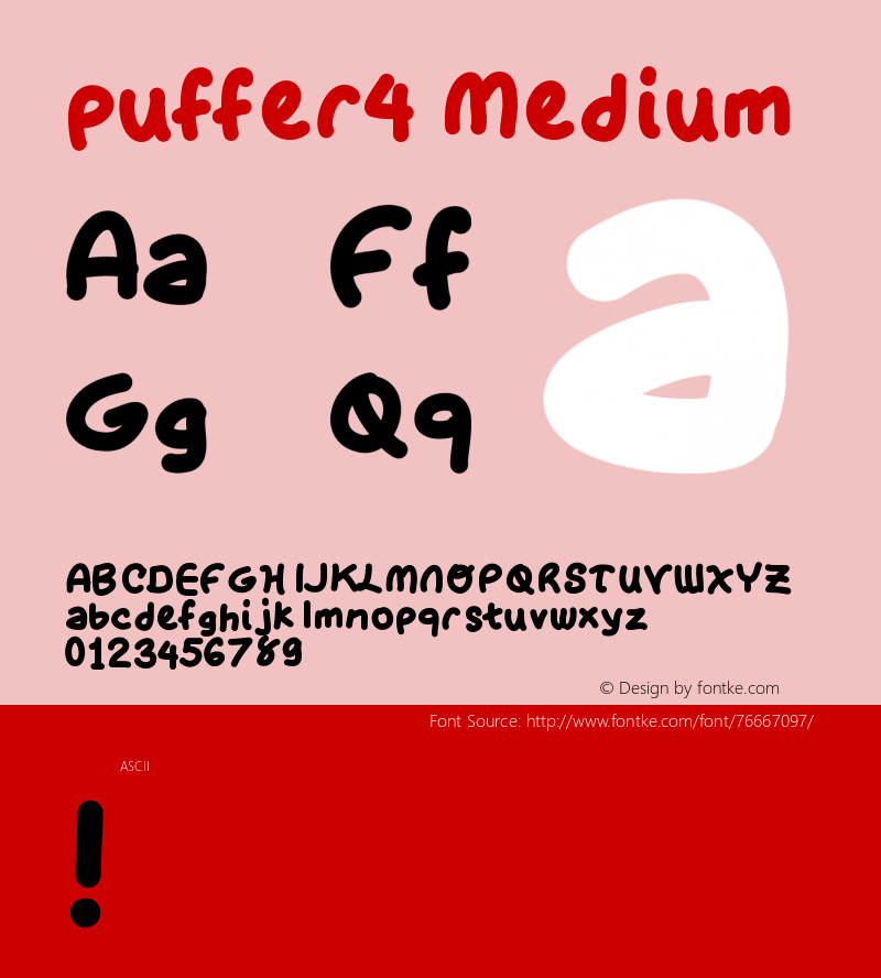 puffer4 Version 001.000 Font Sample