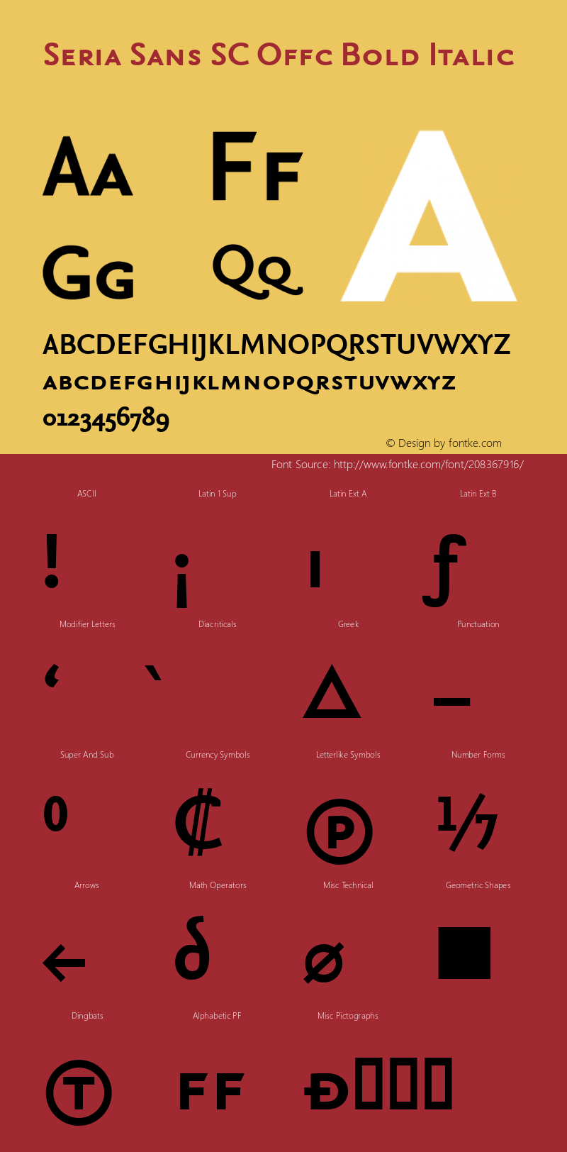 Seria Sans SC Offc Bold Italic Version 7.504; 2010; Build 1020图片样张