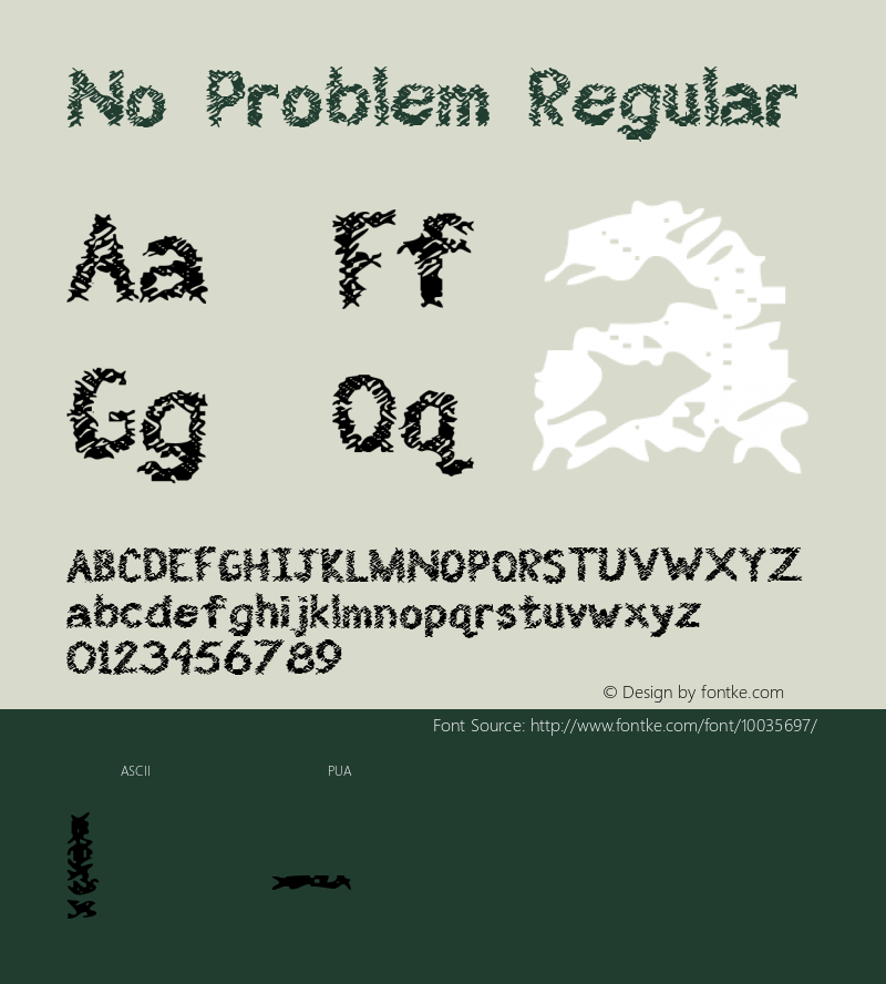 No Problem Regular 001.000 Font Sample