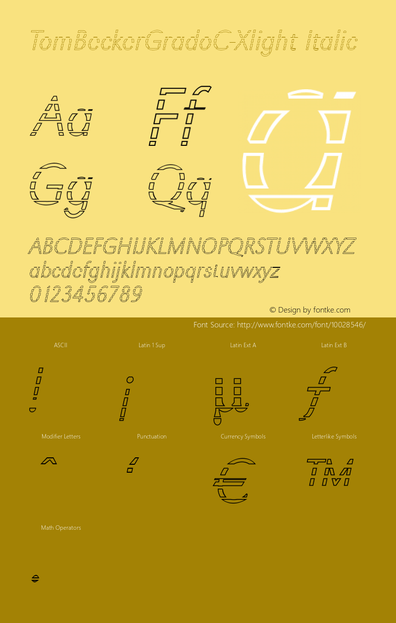 TomBeckerGradoC-Xlight Italic 1.0 Fri May 05 13:57:13 2000 Font Sample