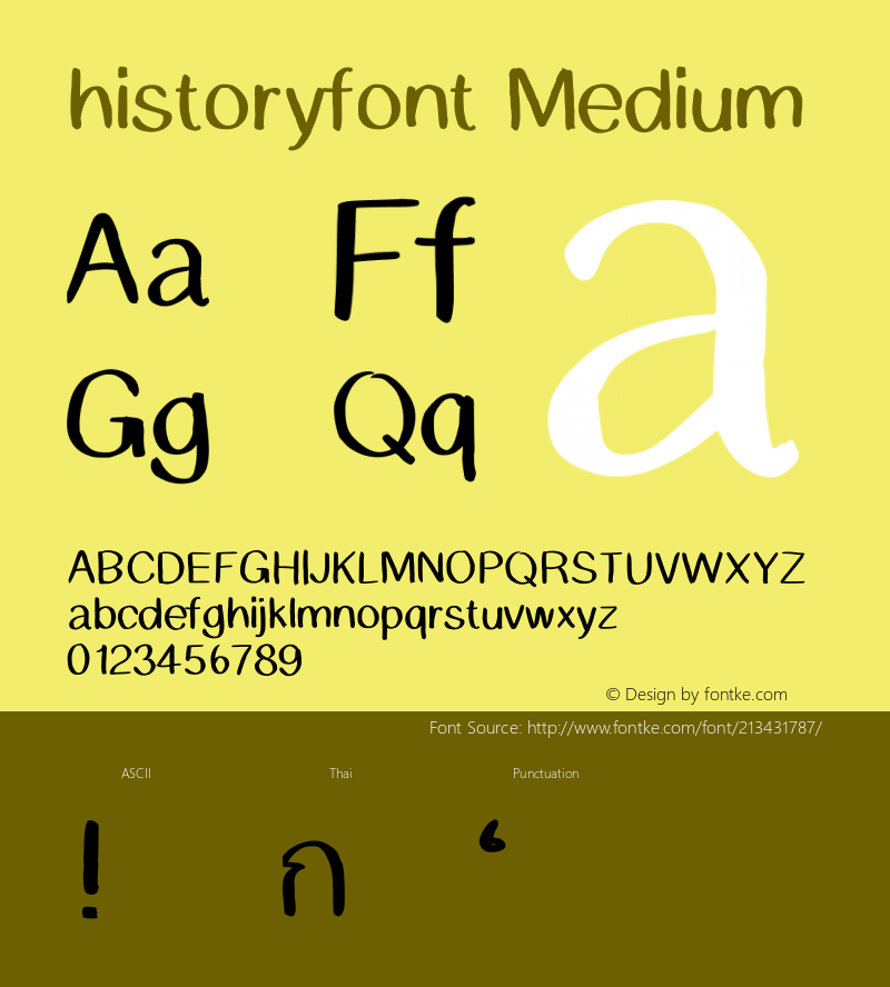 historyfont Version 001.000图片样张