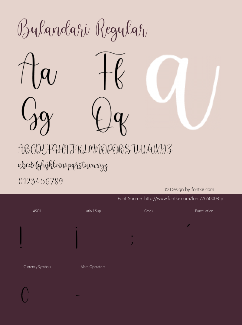 Bulandari Version 1.00;July 9, 2020;FontCreator 11.5.0.2430 64-bit Font Sample