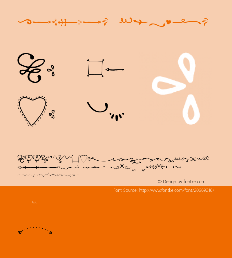 Peaches-Swirls Version 1.001 Font Sample