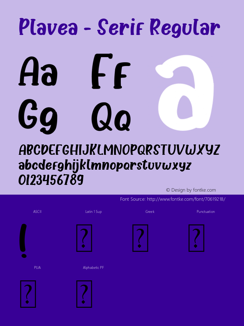 Plavea - Serif Version 1.00;July 20, 2020;FontCreator 11.5.0.2430 64-bit Font Sample