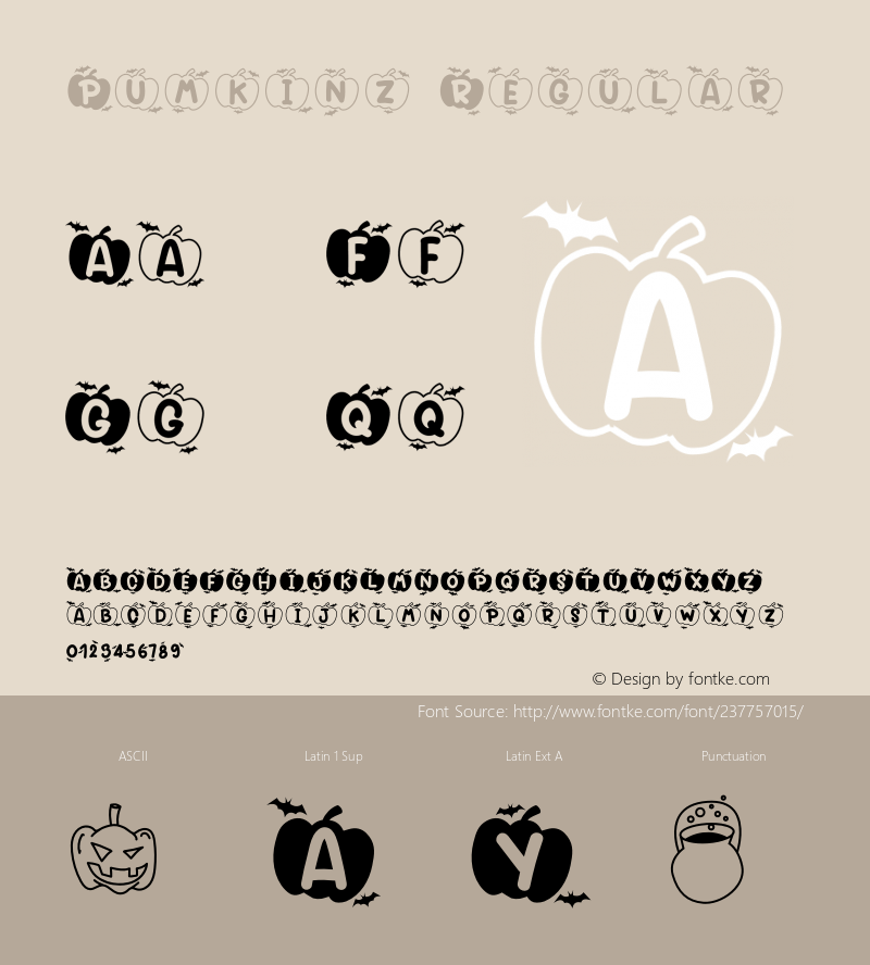 Pumkinz Version 1.003;Fontself Maker 3.5.1图片样张