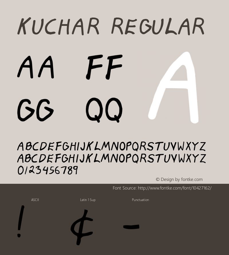 KUCHAR Regular Version 1.000 Font Sample