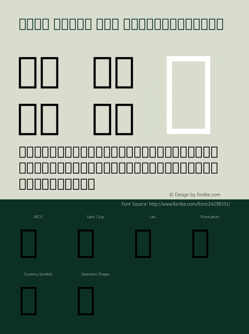 Noto Serif Lao SemiCondensed Version 2.000;GOOG;noto-source:20170915:90ef993387c0 Font Sample