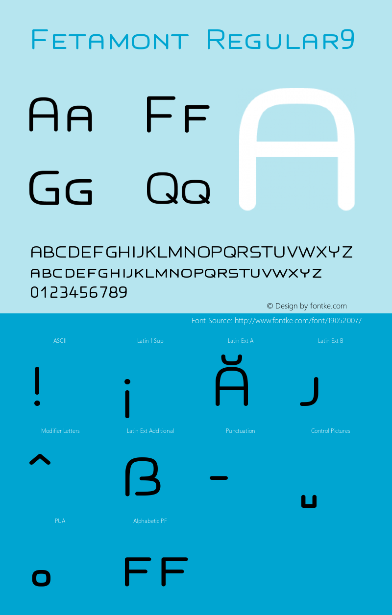 Fetamont Regular9 Version 001.001 Font Sample