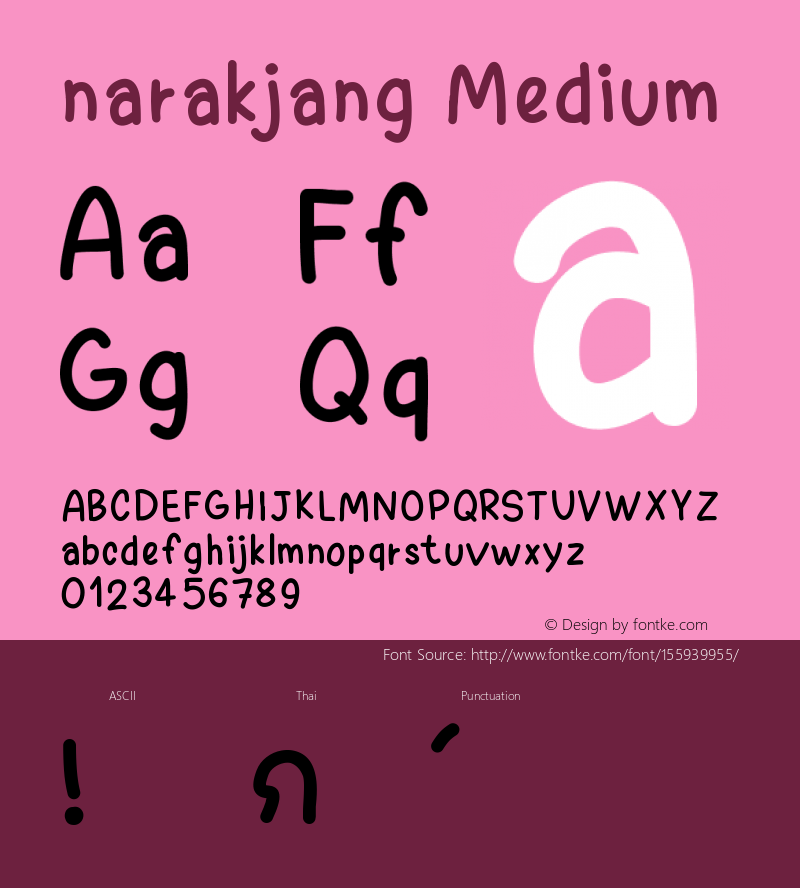 narakjang Version 001.000 Font Sample