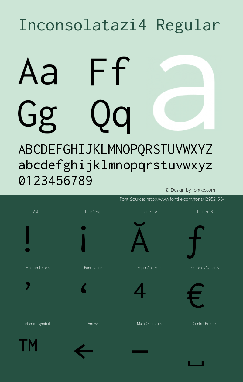 Inconsolatazi4 Regular Version 1.015 Font Sample