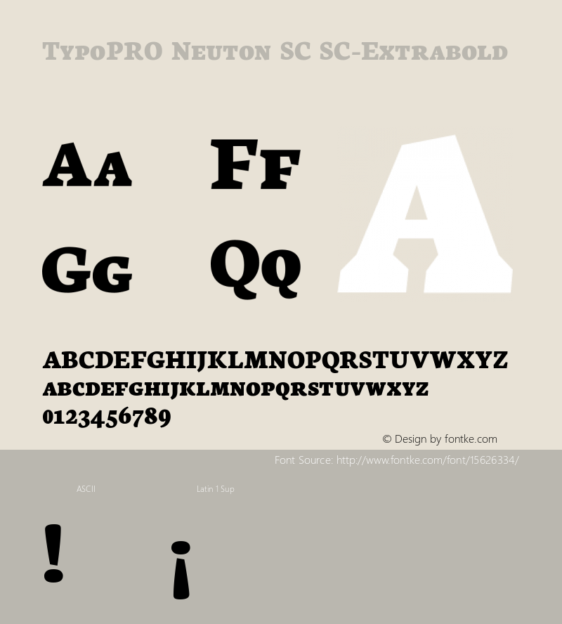 TypoPRO Neuton SC SC-Extrabold Version 1.46 Font Sample