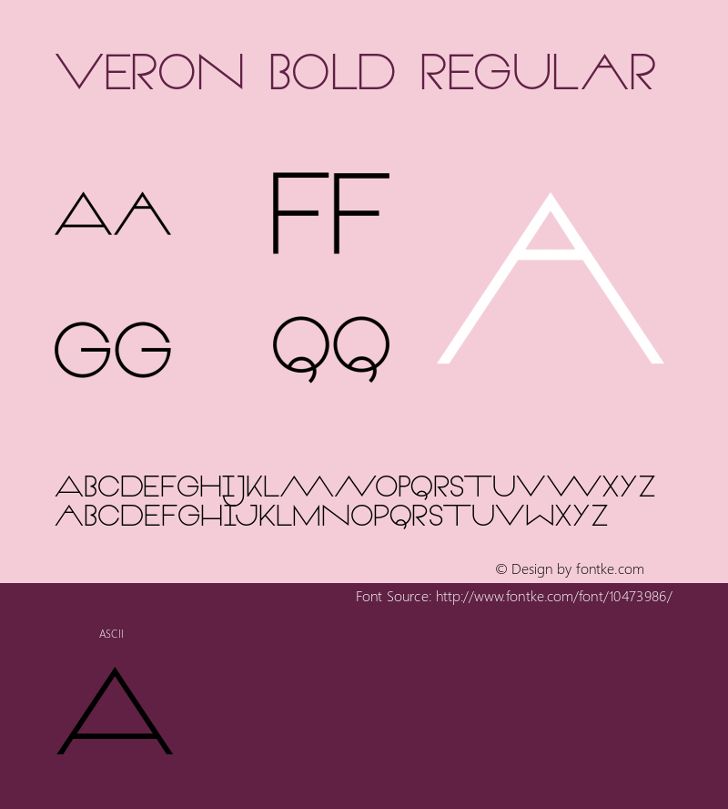 Veron Bold Regular OTF 1.002;PS 001.001;Core 1.0.38 Font Sample