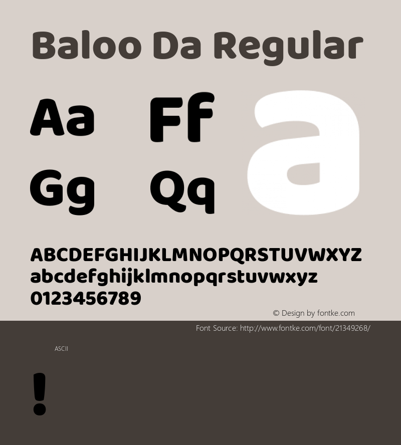 BalooDa Version 1.0 Font Sample