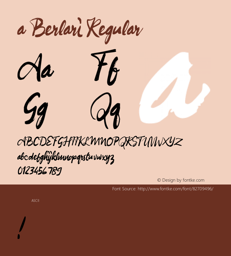 Berlari Version 001.000 Font Sample