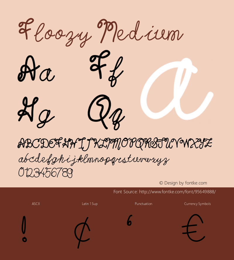 Floozy Version 001.000 Font Sample