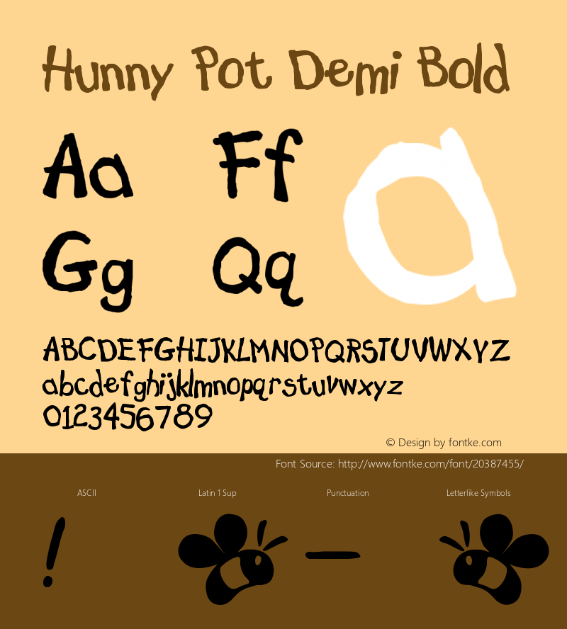 HunnyPot-DemiBold 001.001 Font Sample