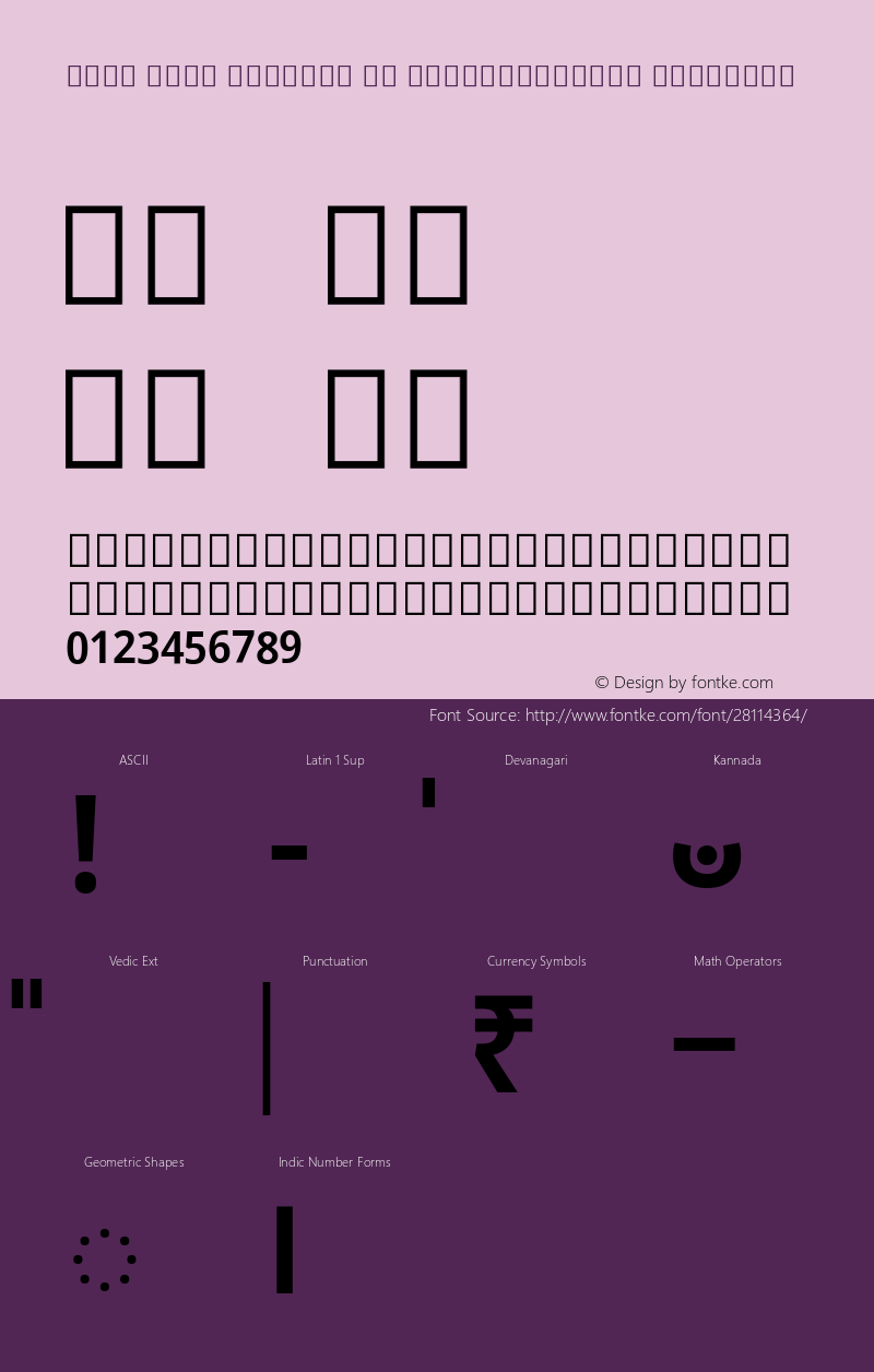 Noto Sans Kannada UI SemiCondensed SemiBold Version 2.000; ttfautohint (v1.8.2) Font Sample