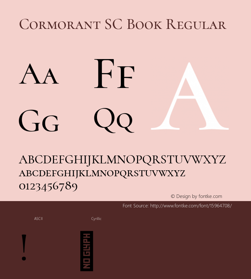 Cormorant SC Book Regular Version 1.000;PS 002.000;hotconv 1.0.88;makeotf.lib2.5.64775; ttfautohint (v1.4.1) Font Sample