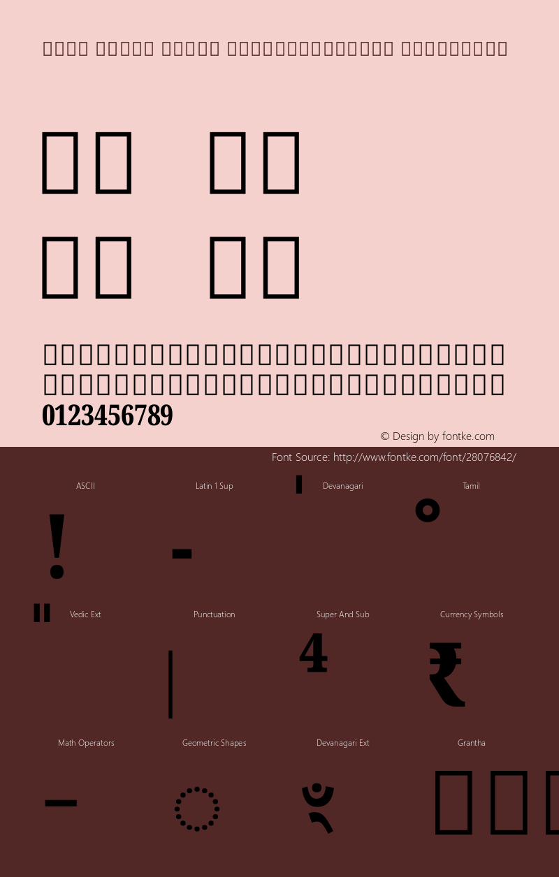 Noto Serif Tamil ExtraCondensed ExtraBold Version 2.000 Font Sample