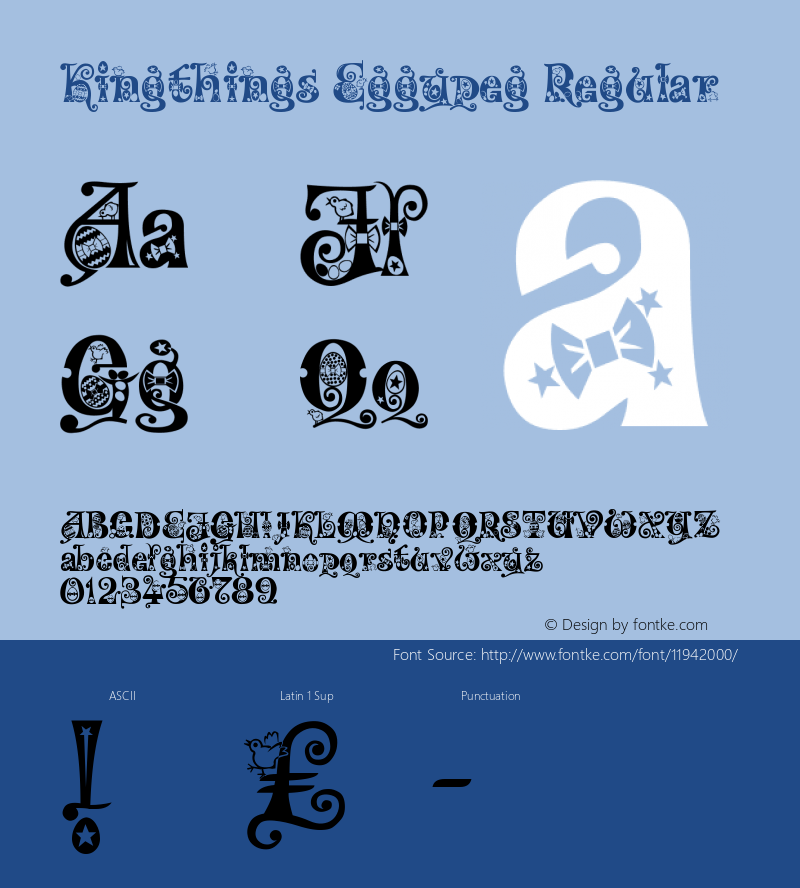 Kingthings Eggypeg Regular 1.00 Font Sample