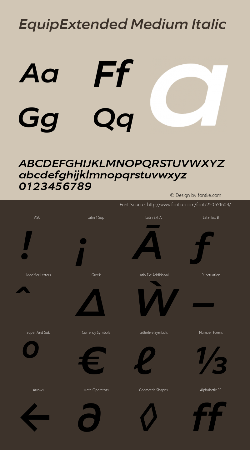 EquipExtended-MediumItalic Version 1.000图片样张