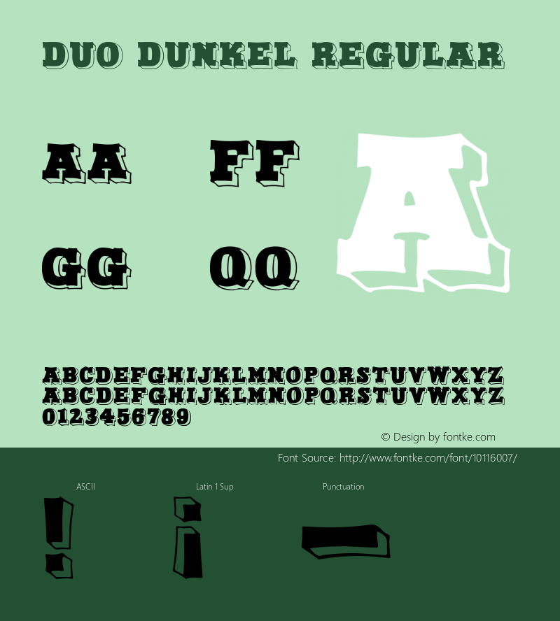 Duo Dunkel Regular 001.005 Font Sample