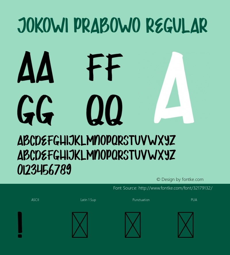 JOKOWIPRABOWORegular Version 1.003;Fontself Maker 3.2.2 Font Sample