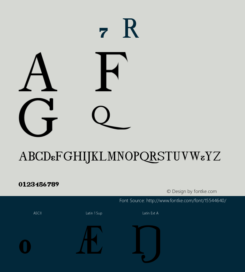 drminf7 Regular Version 001.001 Font Sample